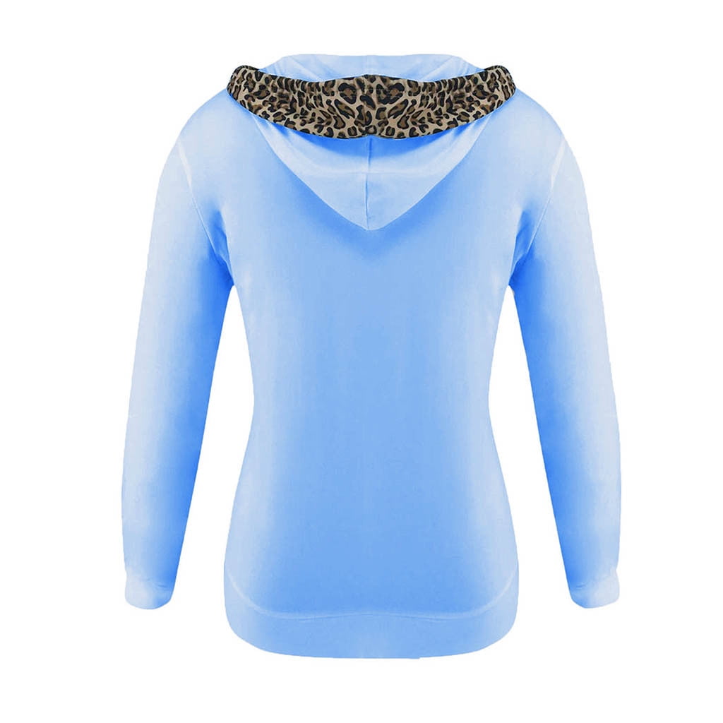 Womens Plus Size Sweatsuits Sets S-5X Zip-Up Hoodie Long Sleeve Sweatshirts Jackets Joggers Pants 2 Piece Leopard Printed Tracksuits Outfits