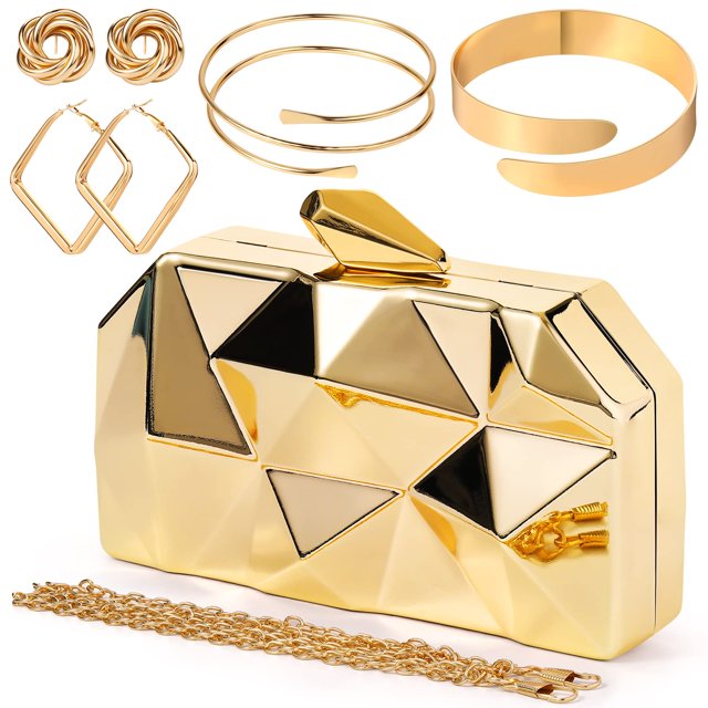Set de bolso de mano Jadive para mujer, baile de graduación, con joyas