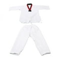 thumbnail image 4 of Uniforme de Taekwondo Uniforme de Taekwondo Modelo a Rayas Poliéster Algodón con Cinturón Ropa de Entrenamiento de Artes Marciales para la Práctica ANGGREK Otros, 4 of 8