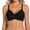 Black, variant on Tbopshirt Bras for Women Push Up Bra Plus Size Maternity & Nursing Adjustable Seamless Wireless Bra Solid Color Double Shoulder Straps Round Up Lace Bra
