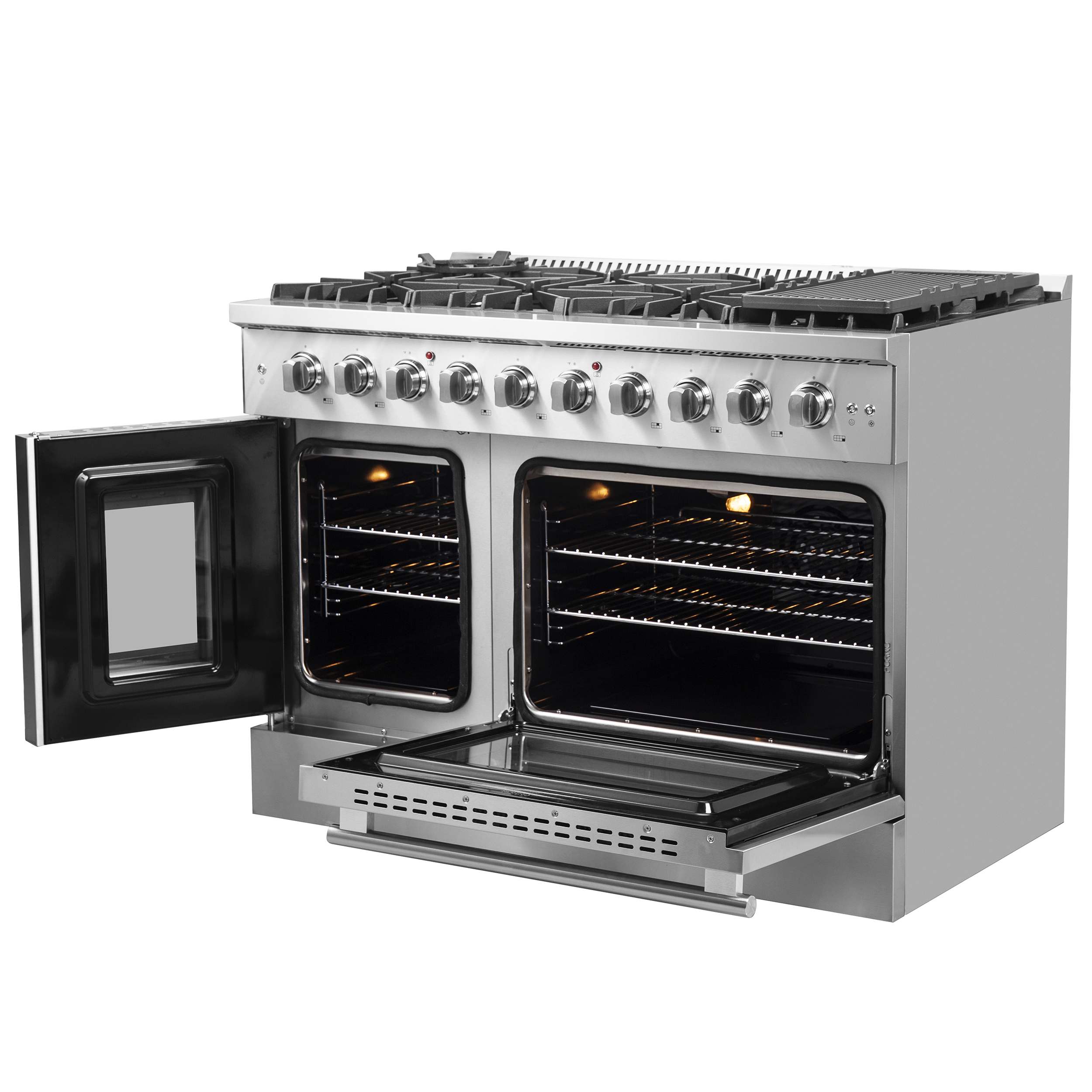 FORNO Galiano 48" Freestanding French Door Gas Range