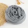 thumbnail image 1 of Bufanda de algodón de lino suave, chales grandes musulmanes, Hijab liso, diadema de alta calidad, bufandas largas de 190x100cm, 1 ud. Al por menor Fivean unisex, 1 of 2