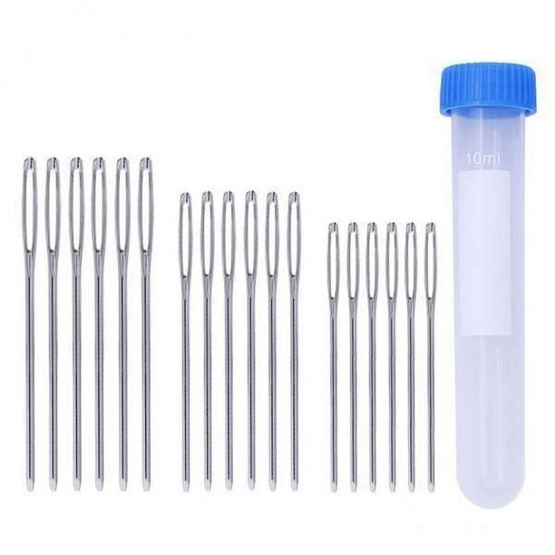 6x 18 Unids/set Agujas de Coser a Mano de Ojo Grande Agujas de Coser de Ojo Grande (53mm 60mm 6 piezas