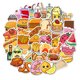 thumbnail image 1 of Lindo paquete de pegatinas de vinilo de comida para botellas de agua, impermeables, mate, 1 of 5