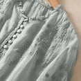 thumbnail image 3 of yievot Blouses for Women Dressy Casual V Neck Short Sleeve Tops Summer Cotton Linen Shirts, 3 of 7