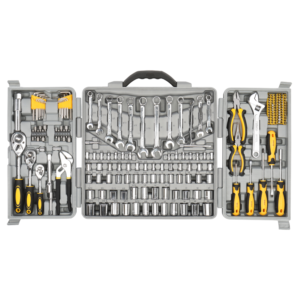 205 Piece Mechanics Tool Set Socket Wrench Set,Auto Repair Hand Tool Kit Wrench Tool Box Set with Plastic Storage Case - image 1 of 7
