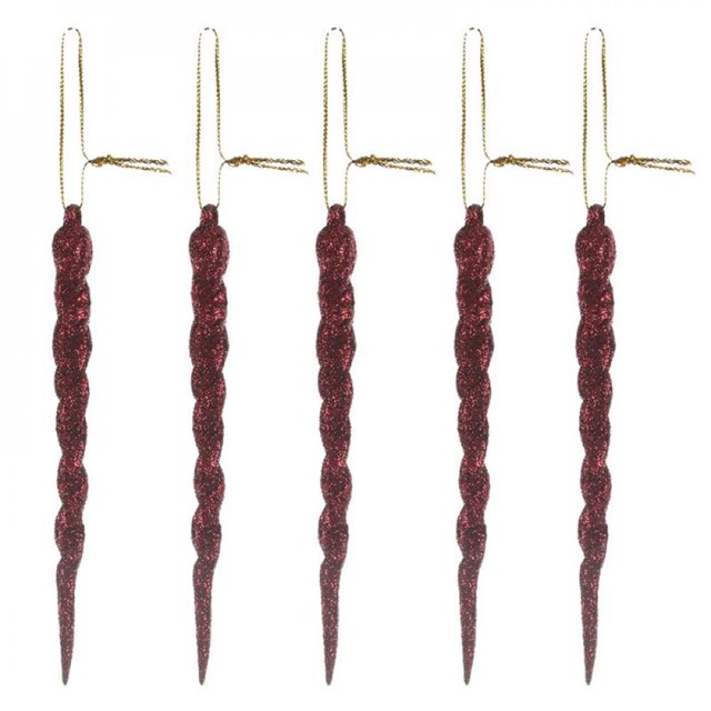 Liquidación de Black Friday! Sonbest - Adornos de carámbanos para colgar transparentes para árbol navideño o decoración de bodas de 6/8 pulgadas, decoración de fiesta de invierno DIY, rojo Speravity SH1104-172