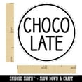thumbnail image 2 of Chocolate Flavor Scent Rounded Text Self-Inking Rubber Stamp Ink Stamper - Green Ink - Medium 1 Inch, 2 of 7