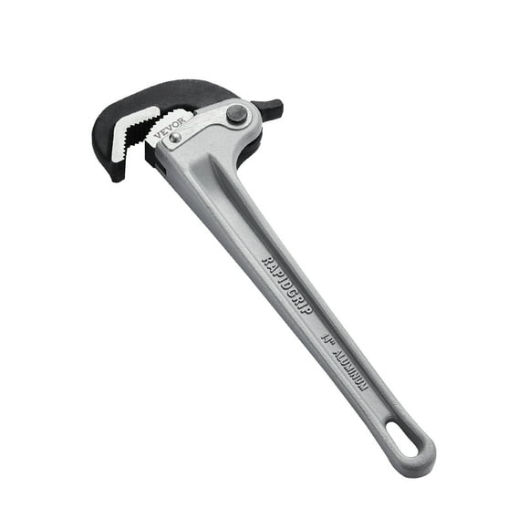 VEVOR Pipe Wrench, 14" Aluminum Straight Pipe Wrench, Automatic Jaw Adjustment, Adjustable Plumbing Wrench, Easy to Carry.