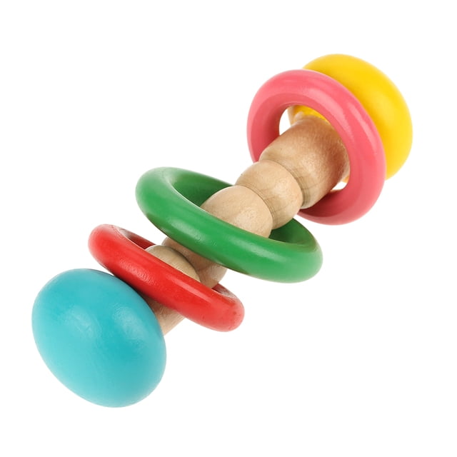 Sonajeros de madera seguros para bebés, juguete de agarre, juguetes educativos musicales tempranos para bebés, tres tipos de sonajeros