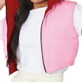 thumbnail image 2 of KOMOO Women Cropped Puffer Vest Double Sided Stand Collar Zipper Puffer Vest Warm Cropped Padded Gilet, 2 of 6