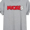 thumbnail image 3 of Disney - Mickey Red Hand Peace Sign - Juniors Ideal Flowy Muscle T-Shirt, 3 of 5