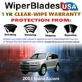thumbnail image 2 of 2003 Isuzu Axiom Beam Wiper Blades Wipers w/1yr Warranty (Set of 2) (WiperBladesUSA), 2 of 5