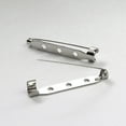 thumbnail image 6 of Bar Pins Brooch Clasp Pin Backs Safety Pin 100 Pieces Silver for Name Tags, Badges 1.5 Inch (38mm), 6 of 7