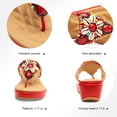 thumbnail image 4 of Pmoiste Women's Flip Flop Shoes Summer Platform Sandals Beach Shells Wedge Sandals for Women Red 4.5, 4 of 5