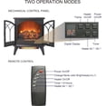 thumbnail image 5 of 23.7Inch 3D Infrared Electric Stove Heater, Free-Standing Infrared Fireplace, LED Light Source, 1500W, 5018BTU, Overheating Protection, Remote, Timer, Black & Brick Background, 5 of 8
