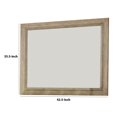 thumbnail image 5 of 36 Inch Wooden Frame Mirror with Molded Details, Brown, 5 of 5