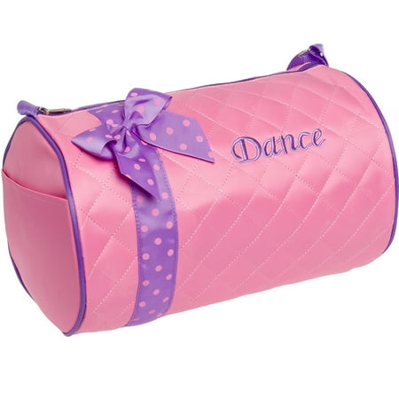 Silver Lilly S Dance Bag Quilted Duffle W Lavender Bow Silver Lilly S Dance Bag Quilted Duffle W Lavender Bow Light Pink
