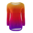 thumbnail image 4 of GiLiling Girls Loose Fluffy Fuzzy Sweater, Fall Winter Crew Neck Long Sleeve Top, Cozy Trendy Kids Shirt, Casual Cute Outfit for Teens (Orange, 5-6 Years), 4 of 5