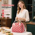 thumbnail image 3 of Sac à Lunch Mignon pour Femmes, Boîte à Lunch Isolée en Velours Côtelé pour le Travail, Sac à Lunch Réutilisable pour Voyage, 3 of 6