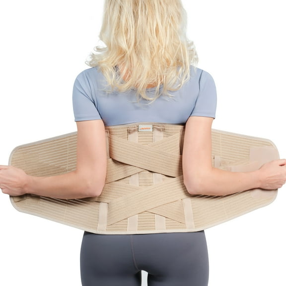 GKTG Back Brace for Men Lower Back Pain Breathable Back Support Belt for Women Work, Lightweight Lumbar Support