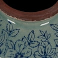 thumbnail image 4 of Creative Co-Op Round Decorative Terra-cotta Vase with Transferware Pattern, Blue, 4 of 4
