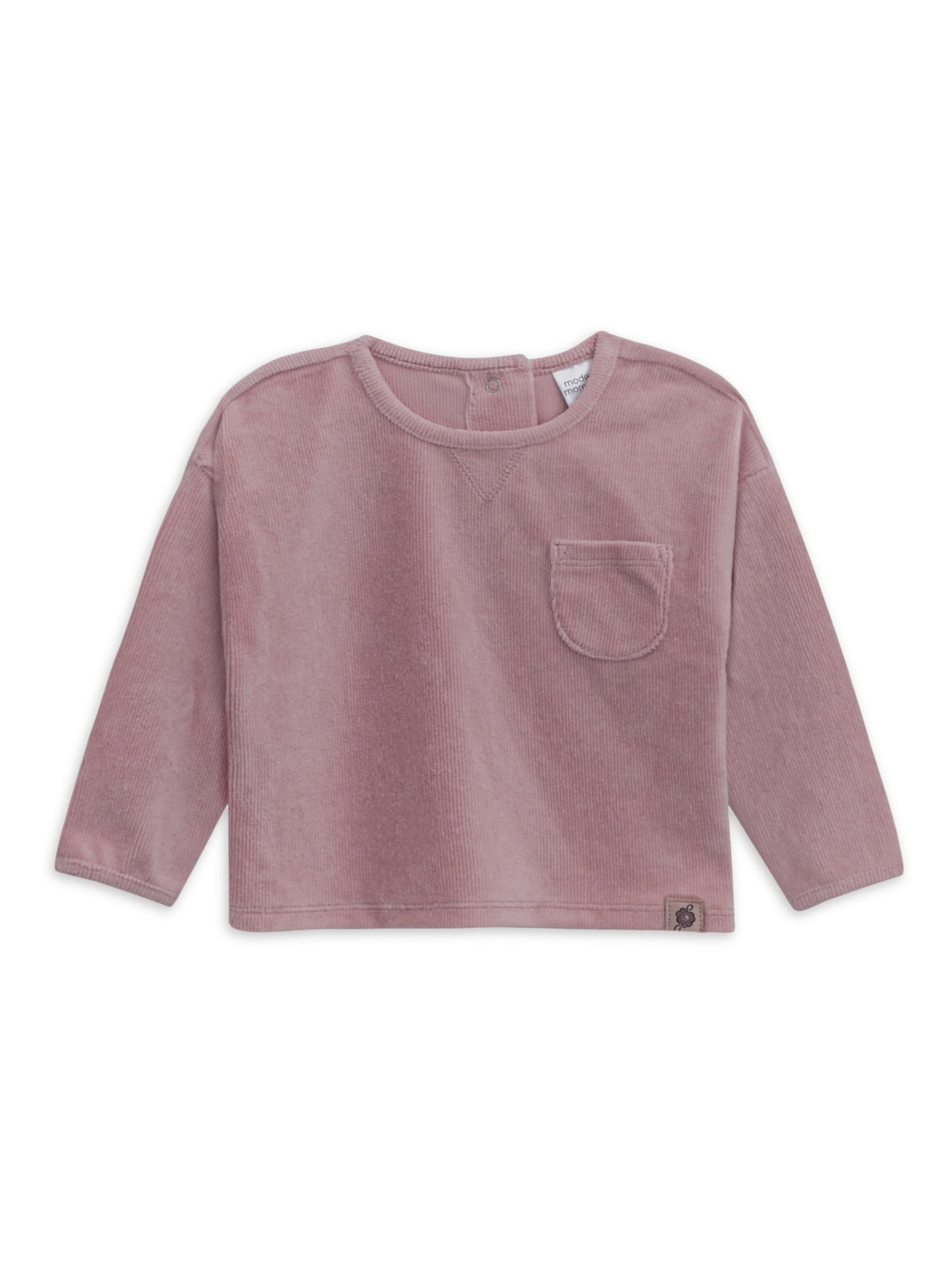 Modern Moments by Gerber Baby Boy or Girl Gender Neutral Long Sleeve Velour Top & Pant, 2-Piece Outfit Set, Sizes 0/3-24 Months