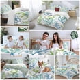 thumbnail image 6 of Blue Green Coral Bedding 3 Piece Duvet Cover Set Twin Size, Aqua Abstract Coastal Sea Tropical Soft Microfiber Comforter Cover with Zipper Closure & Pillowcases, Wrinkle & FadeResistant Quilt Cover, 6 of 9
