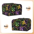 thumbnail image 3 of Lsque Mardi Gras6 Print 4 Slice Toaster Cover , Kitchen Appliance Dustproof Protector , Toaster Protector Dustproof Kitchen Appliance Cover, 3 of 7