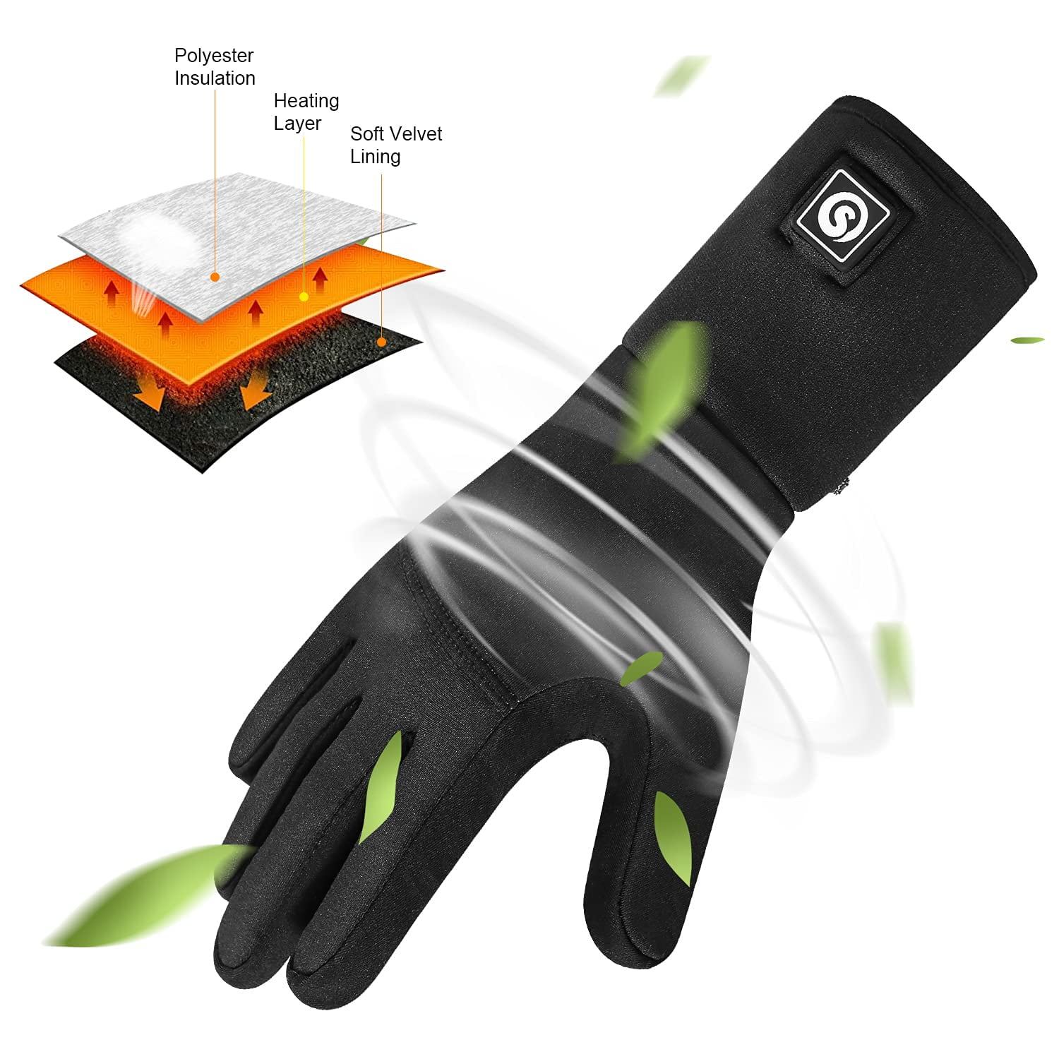 Snow Deer Heated Glove Liners Rechargeable Battery - Men Women Motorcycle Ski Snow Warmer Mitten Gloves