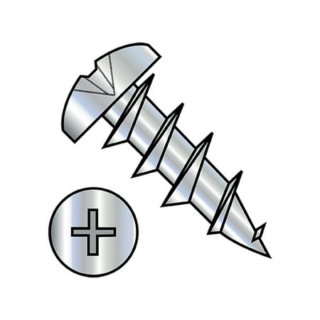 

6-13X7/16 Phillips Low Profile Pan Head Deep Thread Wood Screw Full Thread Zinc (Pack Qty 10 000) BC-0607DPLPD