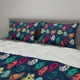 thumbnail image 2 of Halloween Comforter & Sham Bedding Set, Cartoonish Drawn Colorful Spooky Ghosts with Boo Wow and Help Lettering, 3 pcs Duvet Set Microfiber Filling Quilt, 5 Sizes, Multicolor, by Ambesonne, 2 of 4