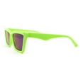 thumbnail image 3 of Womens Luxurious Thick Bevel Frame Rectangular Cat Eye Sunglasses Green - Blue Mirror, 3 of 4