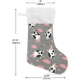 thumbnail image 2 of Coolnut Cow Print Christmas Stocking, Personalized Large Candy Stocking, Xmas Stockings Decoration Hanging Gift for Family Holiday Party Ornaments Decor Fireplace, 2 of 7