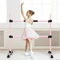 thumbnail image 2 of Costway 4ft Portable Double Freestanding Ballet Barre 29'' Base Height Pink, 2 of 10