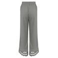 thumbnail image 7 of KALE Linen Pants Women Baggy Sweatpants Summer New Women's Casual Loose Fitting Waist And Ankle Patchwork Lace Cotton Women Pants Grey, 7 of 7