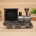 thumbnail image 3 of Retro Train Table Clock - Vintage Engine Novelty Locomotive Alarm Clock Creative Desktop Decoration (Gray), 3 of 5