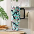 thumbnail image 6 of Boston Terrier Stainless Steel Tumbler Handle and Silicone Straws 40 OZ Vacuum Insulated Tumbler Ideal Gifts to Dog Mom - Dog Lovers Gifts for Women, 6 of 6