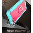 thumbnail image 4 of iPhone 6 Plus/iPhone 7 Plus Case 5.5", iPhone 8 Plus Cover, Allytech Heaavy Duty Four Layer Dropproof Defender Ring Kickstand Cell Phone Case for iPhone 8 Plus/7 Plus/6 Plus(5.5 inch), Green + Rose, 4 of 5