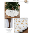 thumbnail image 4 of Falda de árbol de Navidad de 90 cm para decoraciones de fiestas navideñas de árboles de Navidad (blanco), cubierta de base de árbol de Navidad para decoración de árboles de Navidad para fiestas de Nav, 4 of 4