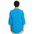 thumbnail image 2 of Devon & Jones Ladies' Perfect Fit™ 3/4-Sleeve Crepe Tunic - Ocean Blue - Xl, 2 of 3
