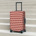 thumbnail image 5 of Uemuo Red and Brown Squares Printed Washable Luggage Cover - Fashion Suitcase Protector Fits 18-32 Inch Luggage -Medium, 5 of 9