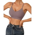 thumbnail image 3 of Wireless Bras for Women - V Neck Padded Seamless Adjustable Straps Bralettes, Everyday Basic Sleeping Bras, Soft T-Shirt Bra, Multiple Pack, 3 of 6