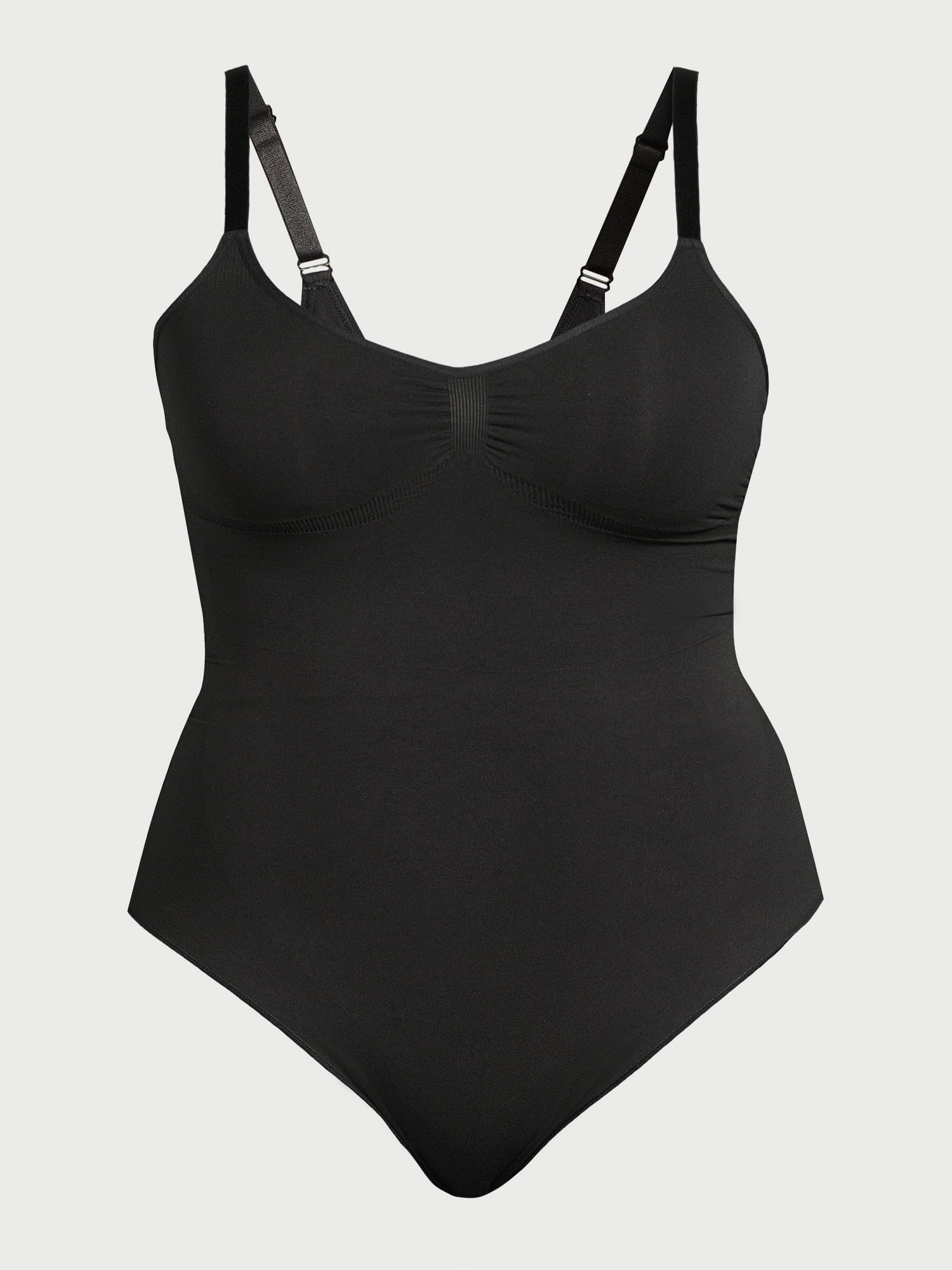 Joyspun Women's Seamless Sculpting Thong Bodysuit, Sizes S-XXXL