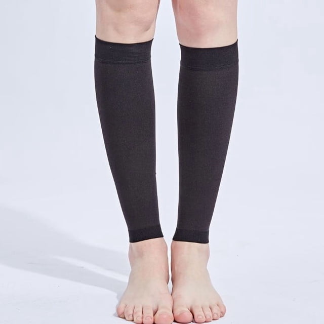 Bran Calf Sleeves - Medias de compresión para pantorrillas - Medias de compresión para hombres y mujeres - Negro - XXL