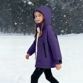 thumbnail image 7 of CPNG Kids Plush Lined Jacket Long Warm Puffer Jacket Winter Windproof Waterproof Parka Snow Coat Boys Warm Thicken Fleece Tops Girls Sherpa Outdoor Tops, 7 of 7