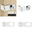 thumbnail image 2 of Yammee Sturdy Zinc Alloy Bifold Door Lock with Twist Knob Hasp Latches Portable Accessory for Cupboard and Shed Security, 2 of 10