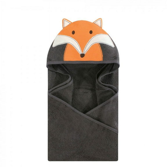 Hudson Baby Infant Cotton Animal Hooded Towel, Modern Fox, One Size