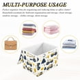 thumbnail image 6 of Yayeee Collapsible Cube Storage Bin with Lid Fabric Closet Decorative Basket with Handles, Yellow Cartoon Truck Pattern, 6 of 7