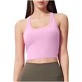 thumbnail image 2 of Women Bras Thin Shoulder Strap Shock-absorbing Running Fitness Bra Beautiful Back Sexy Yoga Gathering Sports Bra Sports Bras for Women Pink S, 2 of 4